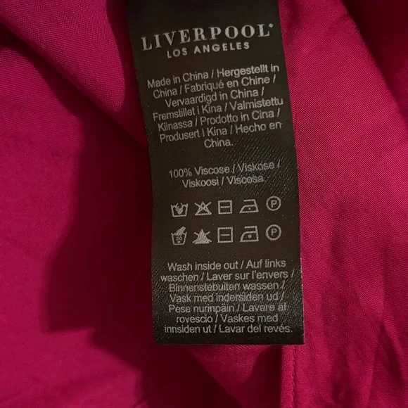 Liverpool Fuchsia Button-Up Blouse - Picture 4 of 5